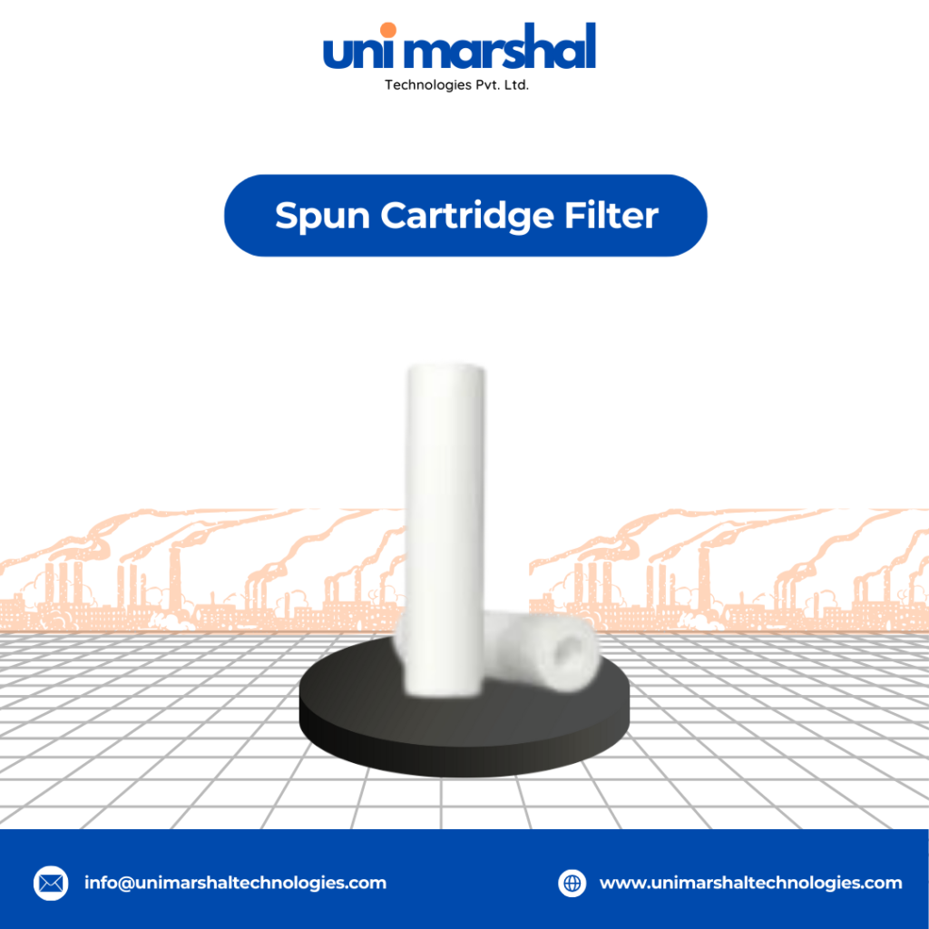 High-performance polypropylene spun filter for industrial filtration by Unimarshal Technologies.
