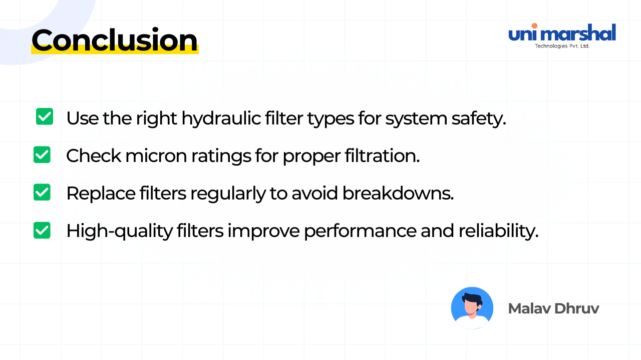 Hydraulic Filter Types, Types of Hydraulic Filter