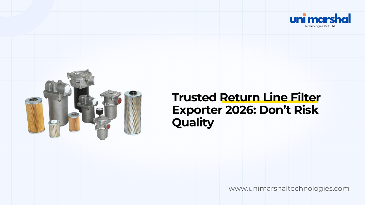 return line filter exporter, hydraulic return line filter exporter, return line filter supplier, return line filter exporter India, certified return line filter exporter